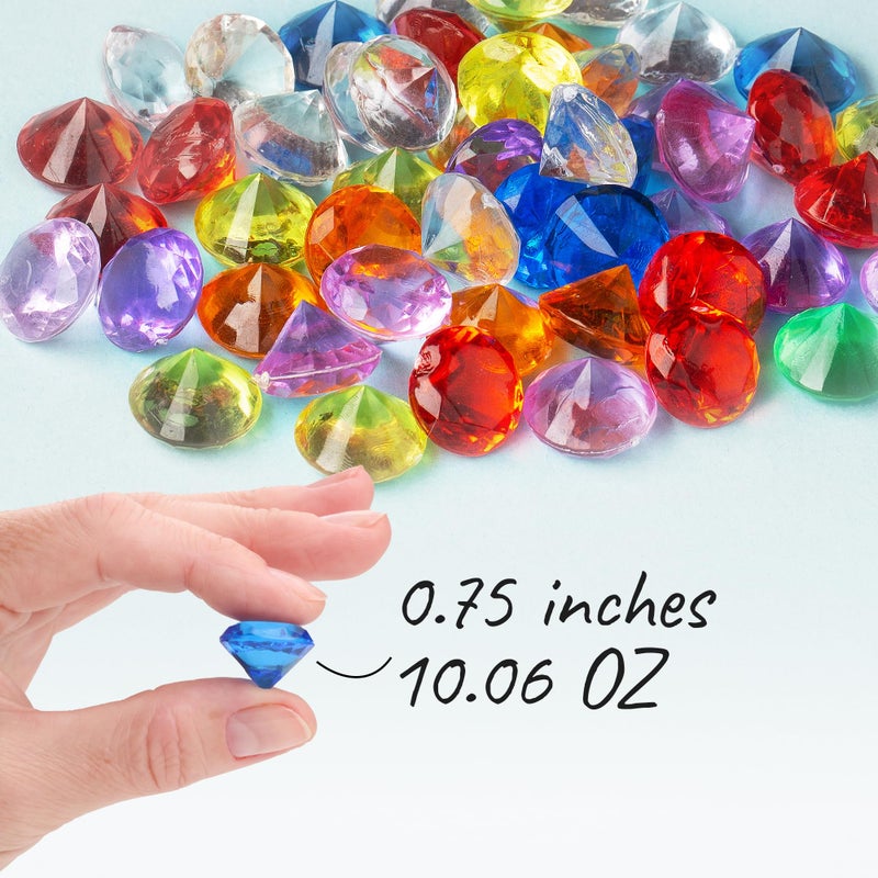 Entervending Gems for Crafting - Large Diamond Gemstones for Craft - 10,6 oz Gems in Bag - Vase Filler - Table Scatters Decor - Fish Tank Fake Rocks - Jewels for Crafts - Image 2